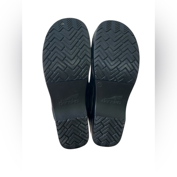 Dansko Blue Art to Wear Patent Leather Water Droplet Pattern Clog Size 40 Nurse - Picture 5 of 8